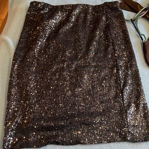 Knee length navy sequences glitter skirt heavy gets lots of compliments